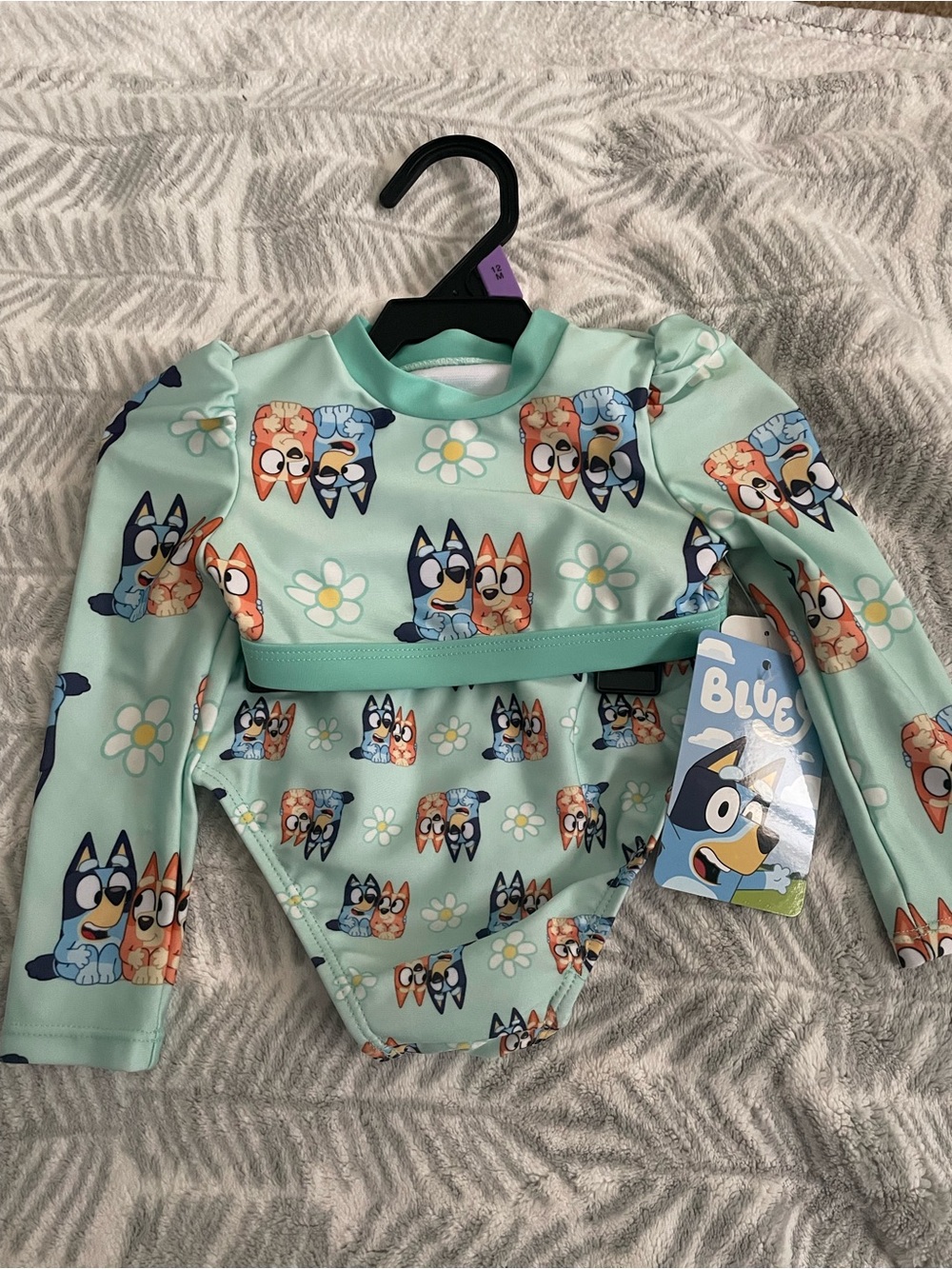Bluey 12 months two piece bathing suite